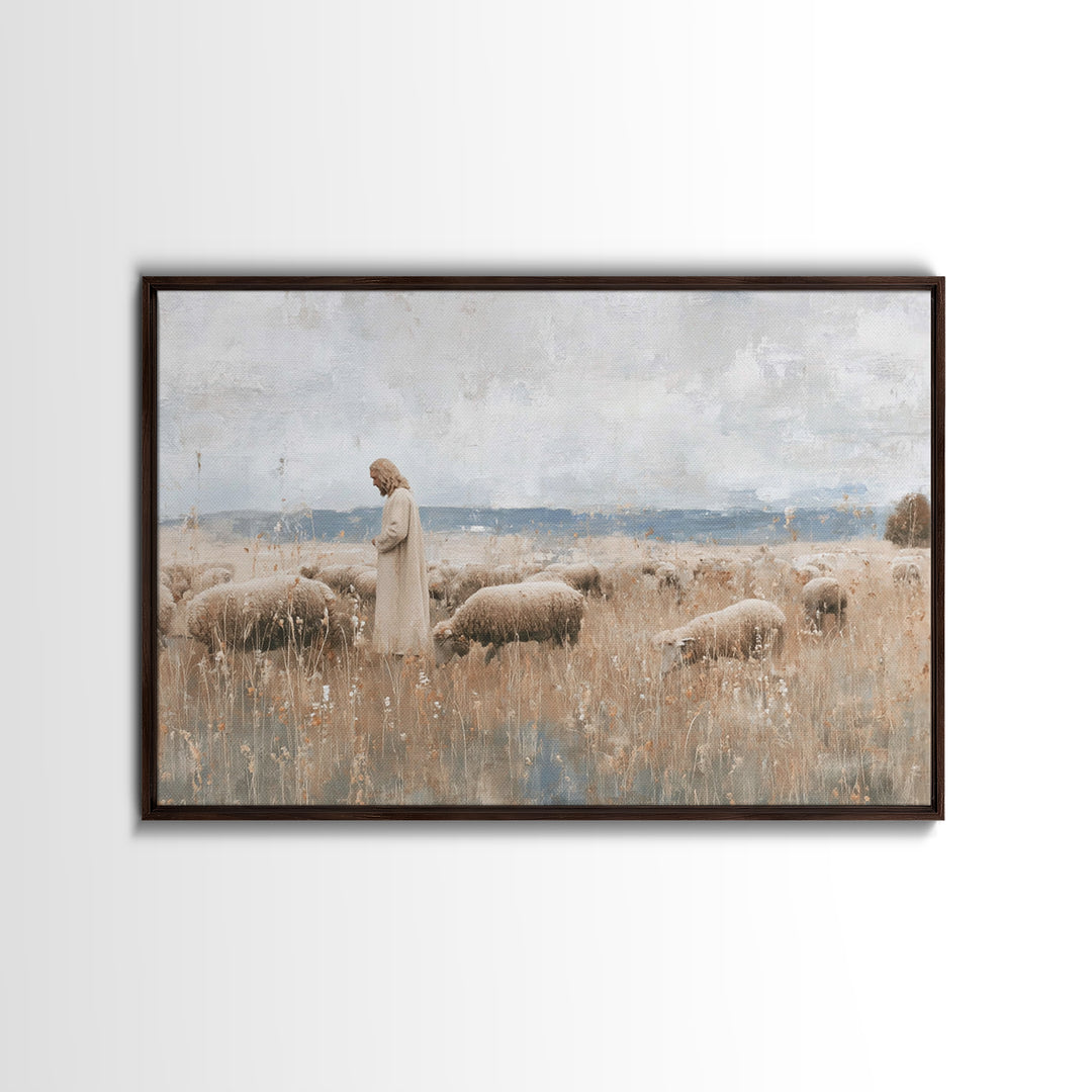 Forest Of Light | Framed Canvas Print | Christian Art Canvas | Framed Christmas Art | Christian Wall Art | Modern Christian Art