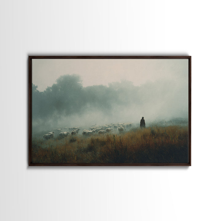 Path Of Faith, Framed Canvas Print, Jesus Painting Canvas, Christian Wall Art, Modern Christian Art, Christian Christmas Art