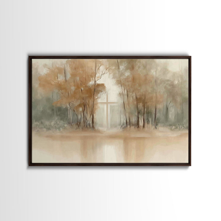 Guided Morning, Framed Canvas Print, Christian Art Canvas, Large Jesus Painting, Christian Gift Ideas, Christmas Wall Art