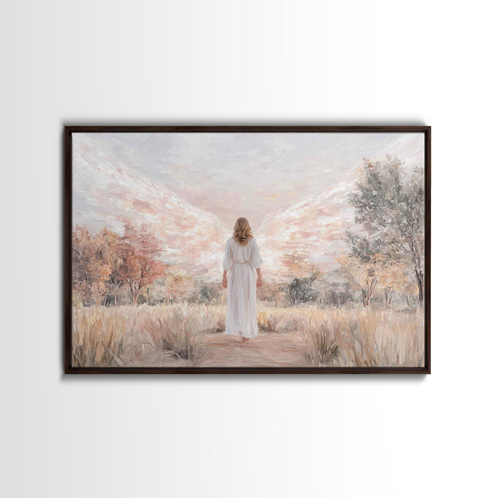 Angel Of Grace – Framed Canvas Print – Christian Art – Christian Wall Art – Christian Art Canvas – Christian Decor – Christian Painting