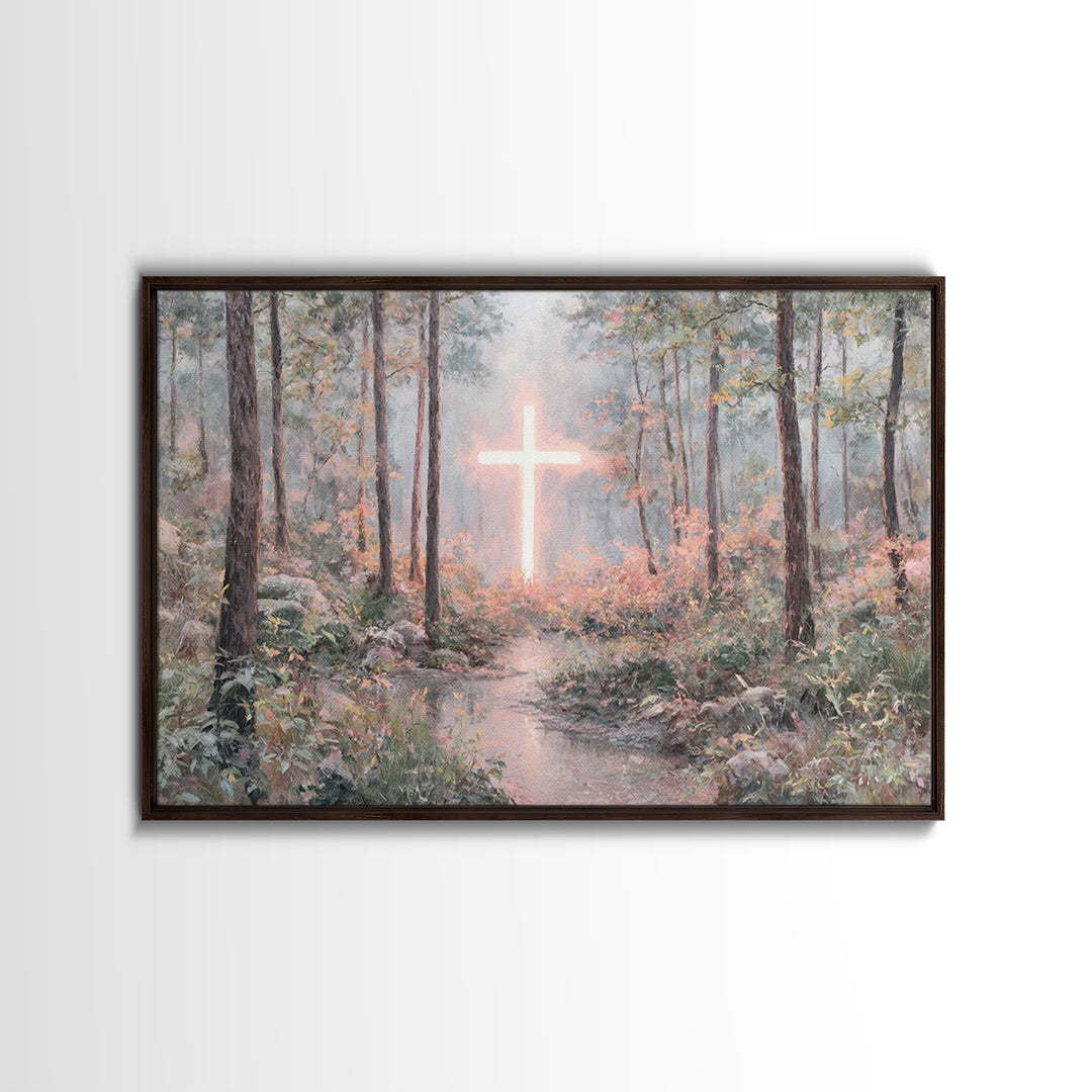 Light Of Mercy – Framed Canvas Print – Christian Art Canvas – Modern Christian Art – Jesus Painting – Christian Wall Art – Subtle Christian