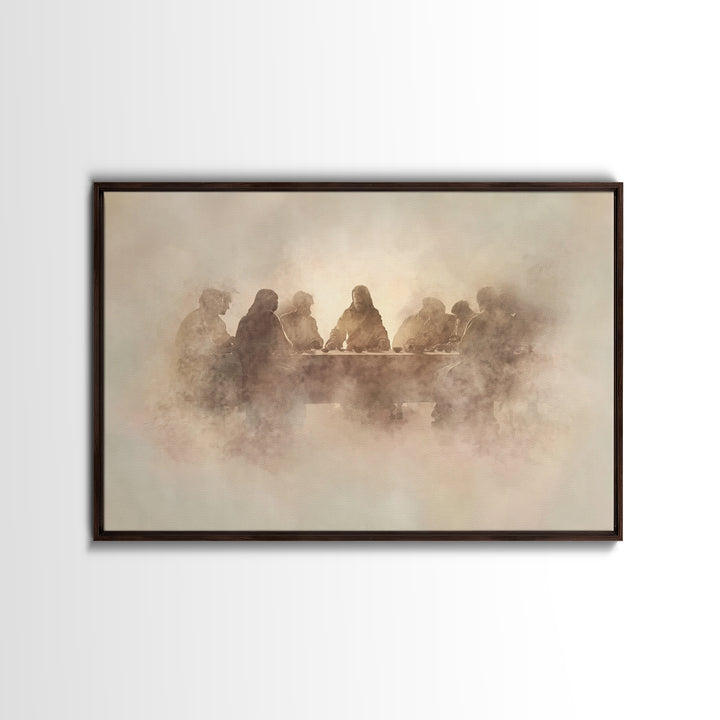 Gentle Flock Calm, Framed Canvas Print, Christian Wall Art, Christian Art Canvas, Subtle Christian Art, Christmas Art, Christian Decoration