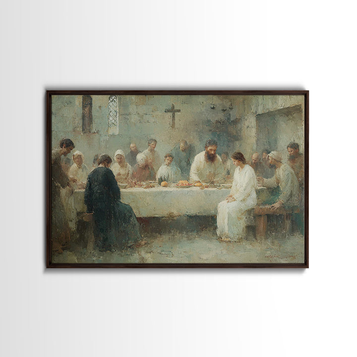 Pasture Morning Walk | Framed Canvas Print | Christian Art | Christian Wall Art | Christian Art Canvas | Moody Christian Art | Christian Gi