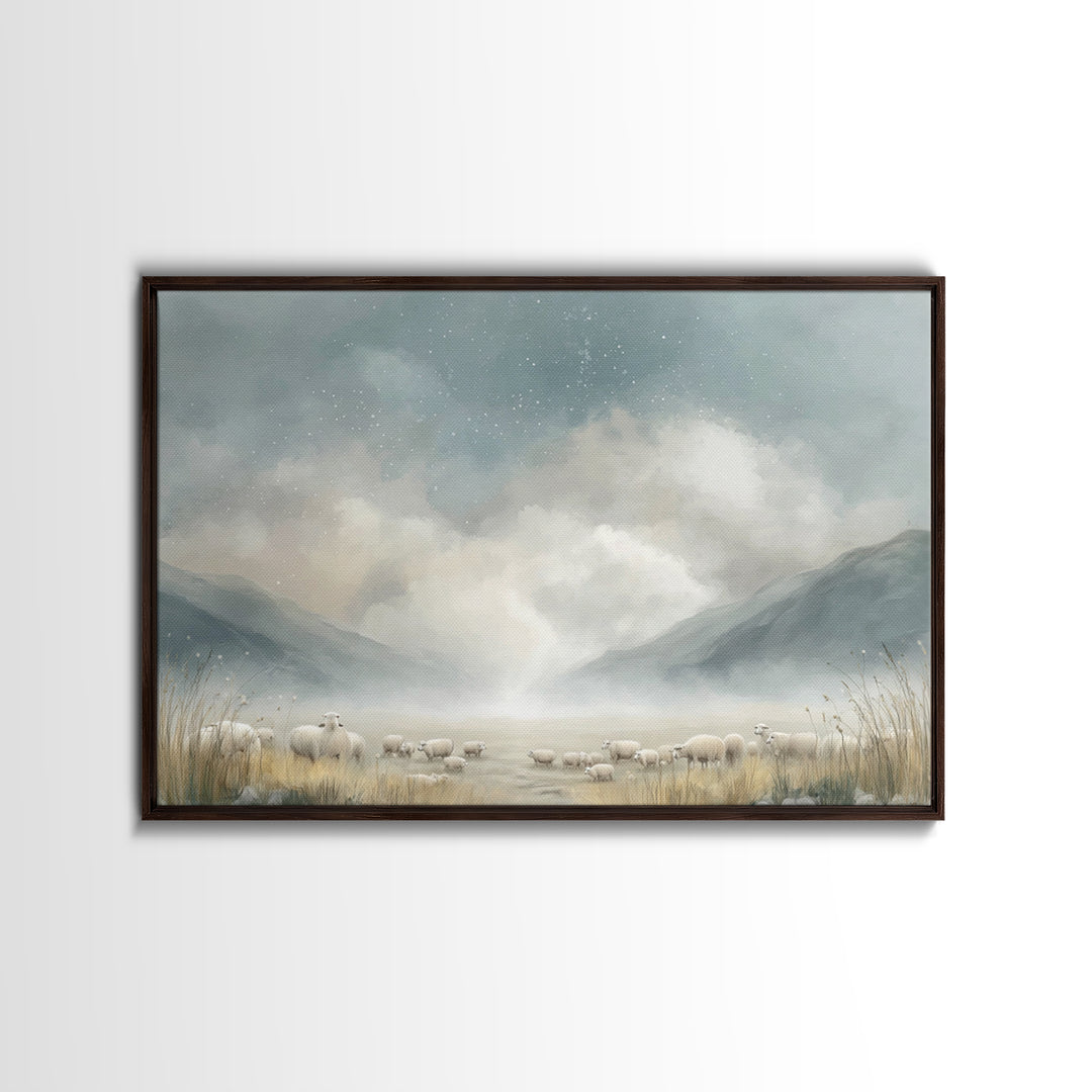 Forest Path Hope – Framed Canvas Print – Jesus Painting – Christian Art Canvas – Christian Wall Art – Moody Christian Art – Christian Gift