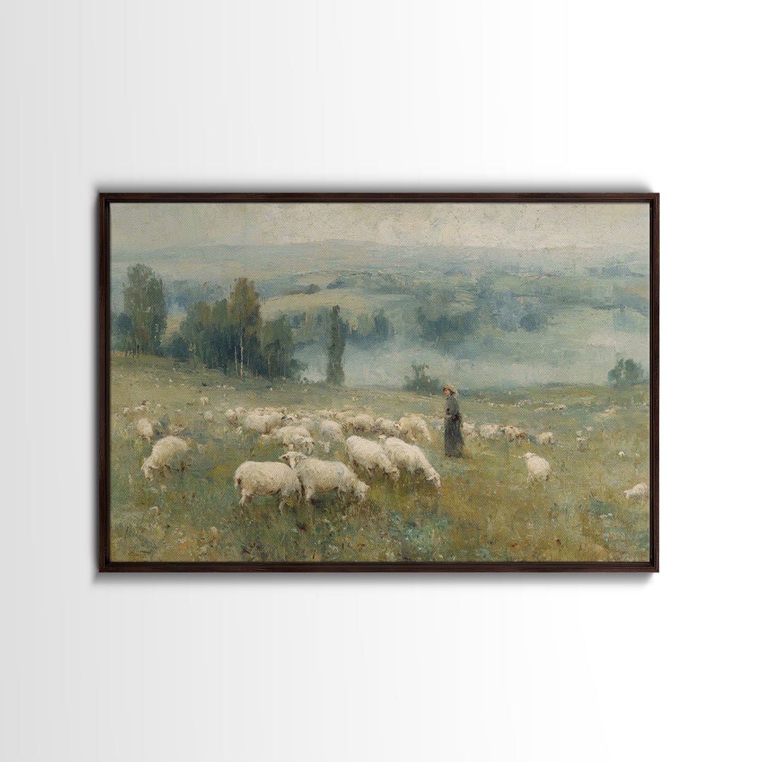 Garden Light Path, Framed Canvas Print, Christian Wall Art, Christian Art Canvas, Jesus Painting, Christian Art, Christian Gift Ideas
