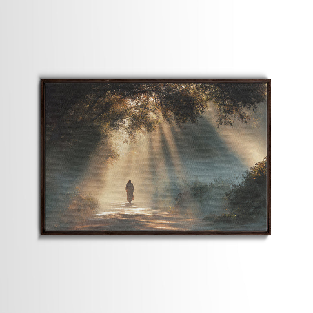 Little Lamb Peace | Framed Canvas Print | Christian Art Print | Christmas Wall Art | Christian Christmas Decor | Christian Painting | Chris