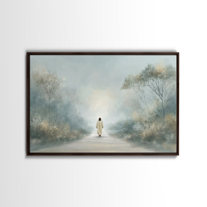 Soft Shepherd Calm – Framed Canvas Print – Christian Art Print – Christian Christmas Art – Jesus Wall Art – Minimalist Christian Art – Chri