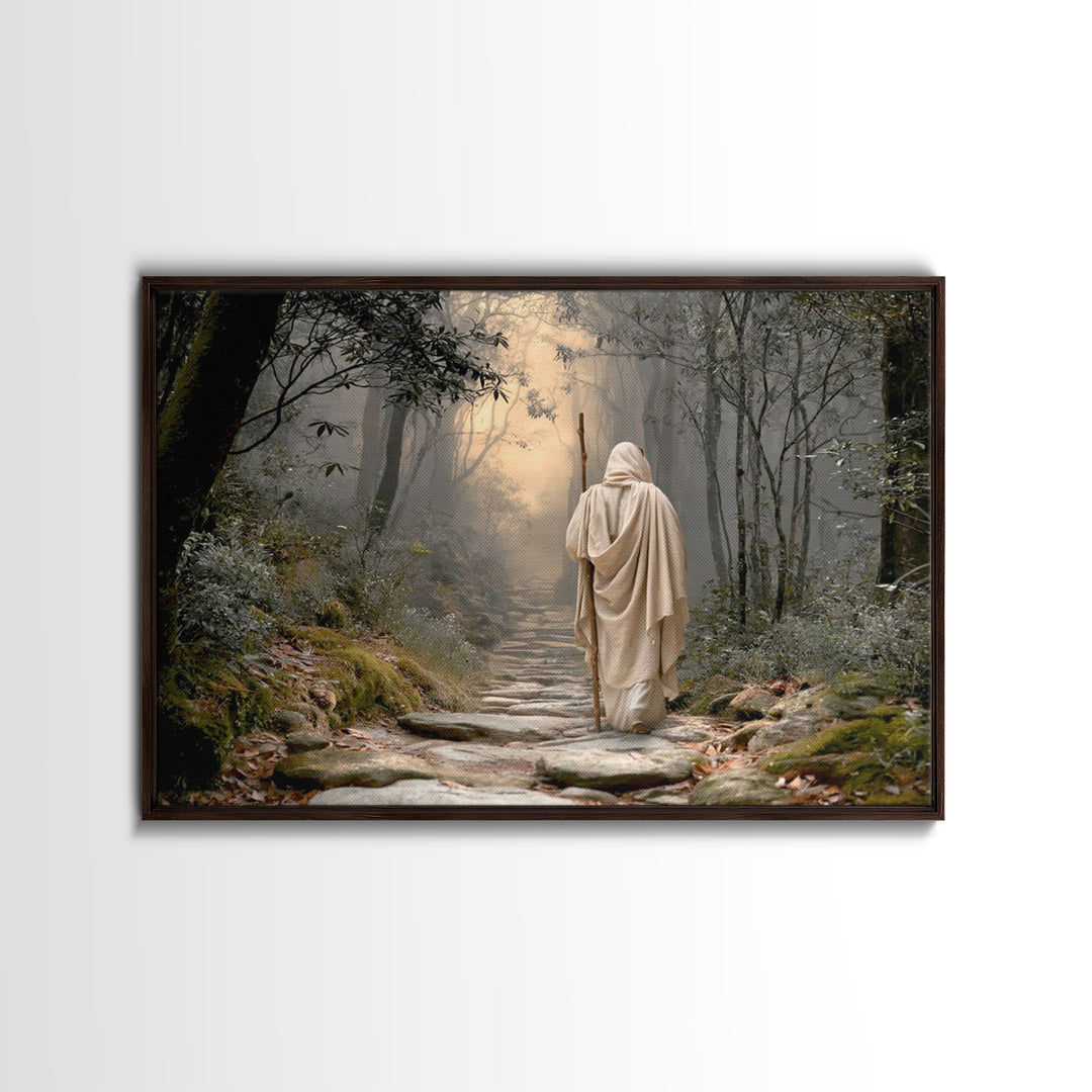 Radiant Lamb Blessing, Framed Canvas Print, Christian Christmas Art, Christian Art Canvas, Jesus Painting, Christian Wall Art, Christian De