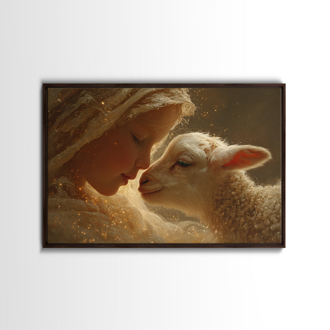 Field Of Gentle Mercy – Framed Canvas Print – Christian Art Canvas – Christian Wall Art – Christian Art – Jesus Painting – Subtle Christian