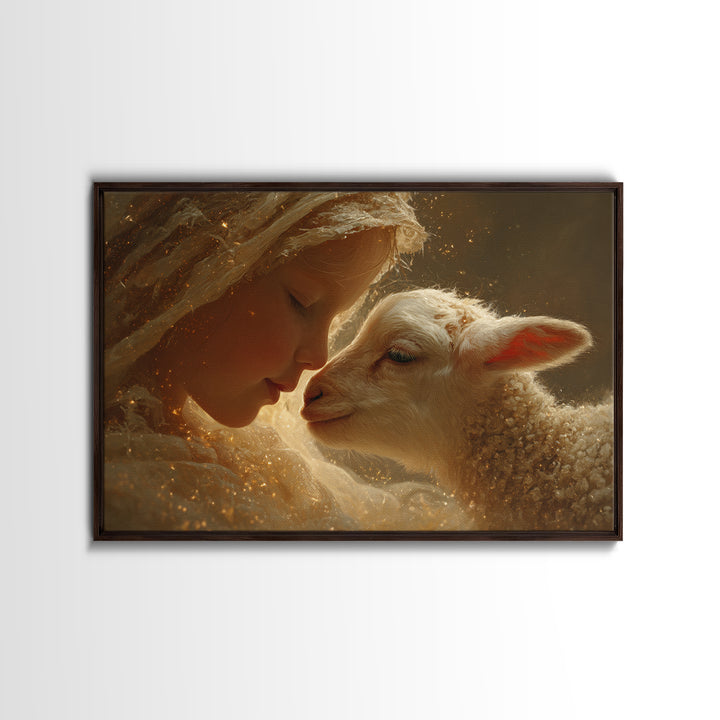 Field Of Gentle Mercy – Framed Canvas Print – Christian Art Canvas – Christian Wall Art – Christian Art – Jesus Painting – Subtle Christian