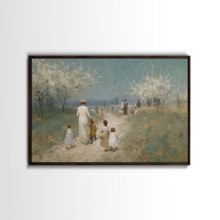 Garden Of Peace – Framed Canvas Print – Christian Art Print – Jesus Painting – Christian Wall Art – Christmas Canvas Wall Art – Christian D