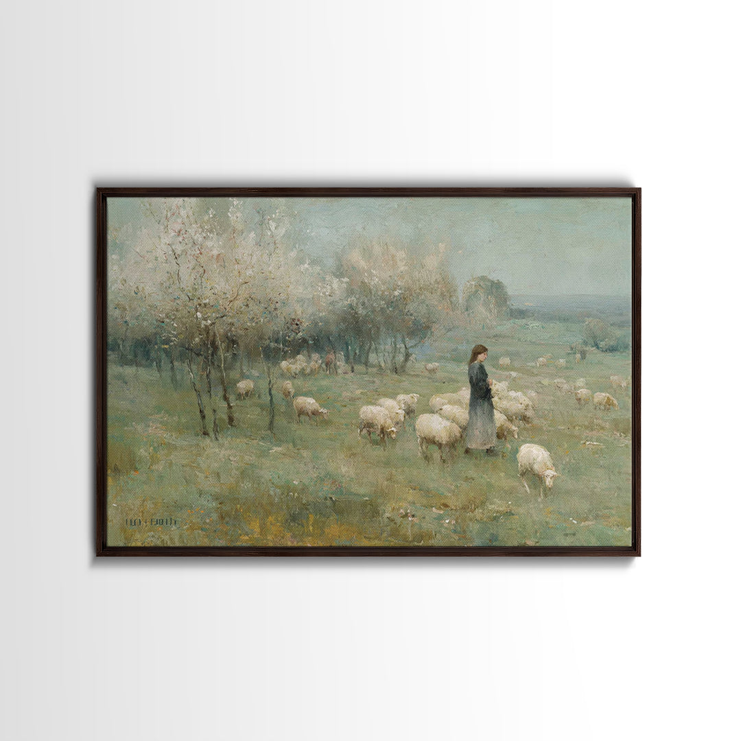 Heavenly Messenger – Framed Canvas Print – Christian Wall Art – Christian Art Canvas – Jesus Painting – Christian Christmas Art – Christian