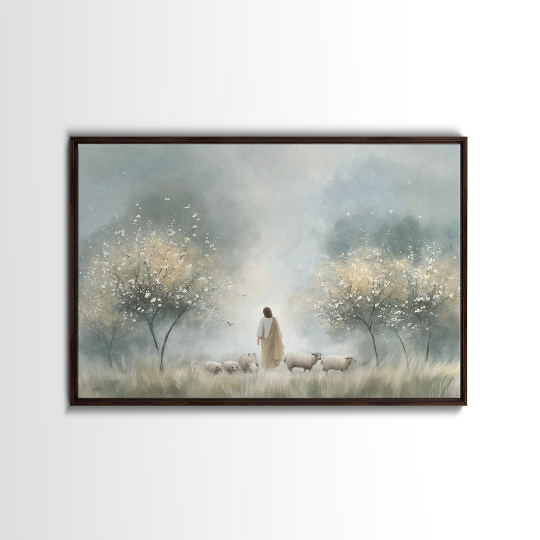 Angel Of Light – Framed Canvas Print – Christian Art – Christian Wall Art – Christmas Art – Christian Art Canvas – Christian Gift Ideas – C