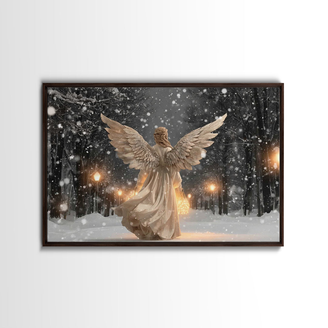 Celestial Cross – Framed Canvas Print – Christian Christmas Art – Christian Art Canvas – Subtle Christian Art – Christian Painting – Christ