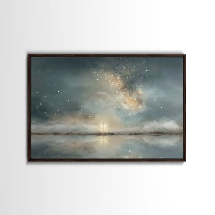 Childlike Wonder – Framed Canvas Print – Christian Art Print – Christian Wall Art – Christmas Art Prints – Christian Art Canvas – Christian