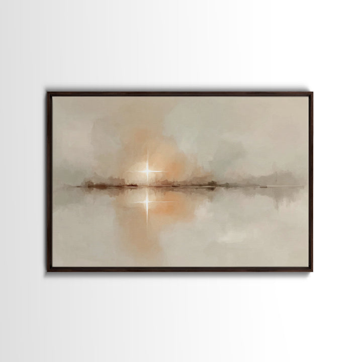Golden Nativity Glow – Framed Canvas Print – Christian Art – Framed Christian Art – Christmas Art Prints – Christian Art Canvas – Christian