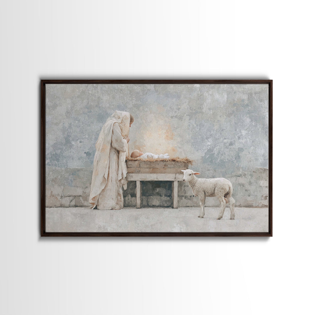 Mountain of Grace – Framed Canvas Print – Christian Art Canvas – Christian Wall Art – Vintage Christian Art – Christian Art – Christian Gif