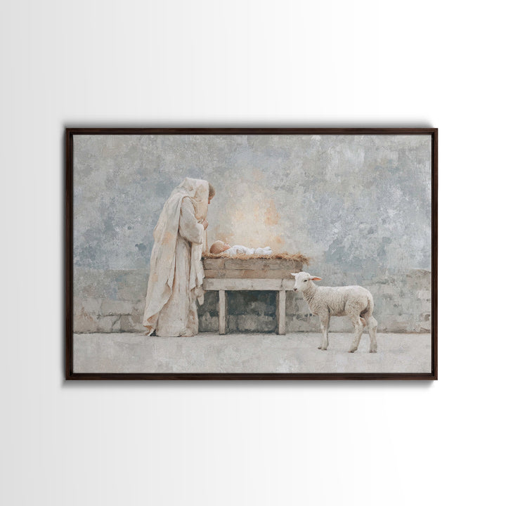 Mountain of Grace – Framed Canvas Print – Christian Art Canvas – Christian Wall Art – Vintage Christian Art – Christian Art – Christian Gif
