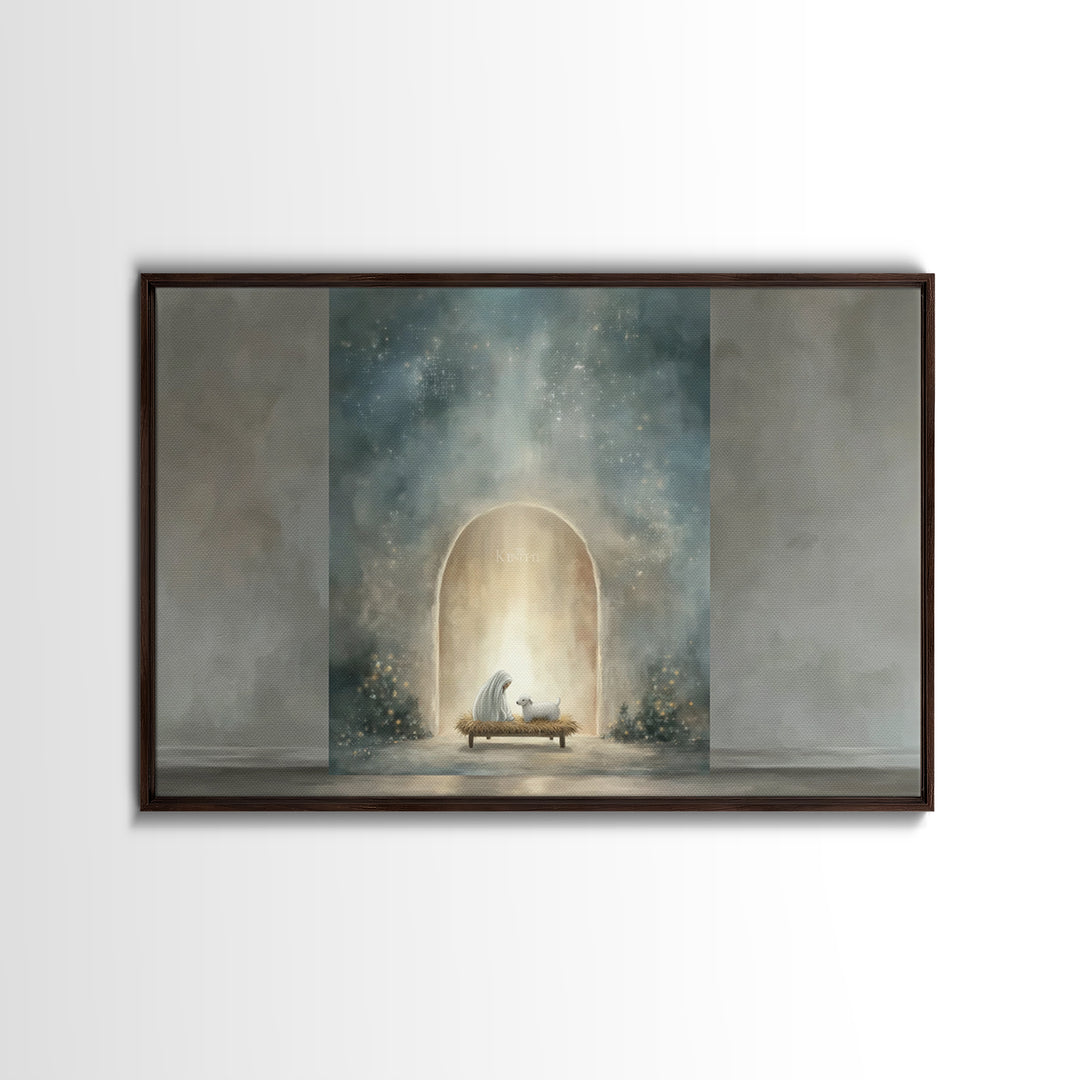 Bread Of Grace – Framed Canvas Print – Christian Wall Art – Christian Art Canvas – Christian Painting – Christian Decor – Christmas Wall Ar