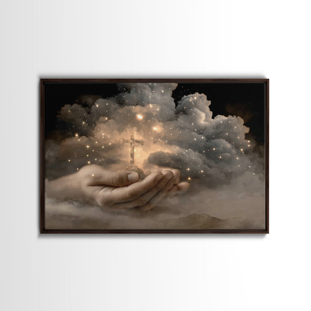 Blessed Stillness | Framed Canvas Print | Christian Art Canvas | Christian Decor | Christian Wall Art | Christmas Wall Art | Christian Pain