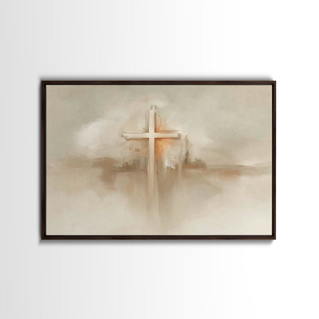 Eternal Bloom Light – Framed Canvas Print – Christian Decor – Christian Painting – Christian Art Canvas – Christmas Wall Art – Christian Wa