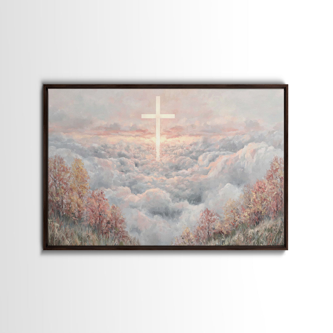 Radiant Lily Grace, Framed Canvas Print, Christian Painting, Christian Decor, Christian Wall Art, Christian Art Canvas, Christmas Wall Art
