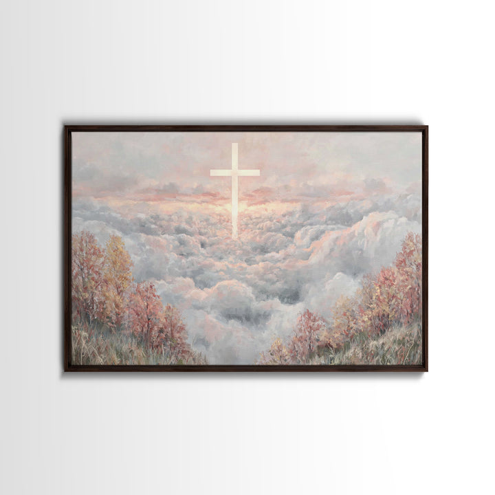 Radiant Lily Grace, Framed Canvas Print, Christian Painting, Christian Decor, Christian Wall Art, Christian Art Canvas, Christmas Wall Art
