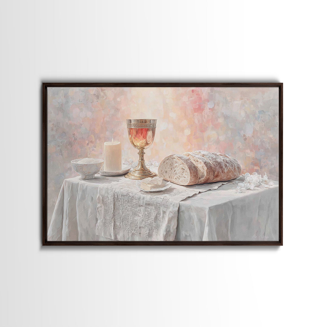Heavenly Lily Calm – Framed Canvas Print – Christian Art Canvas – Christian Wall Art – Christian Painting – Christian Decor – Christmas Wal