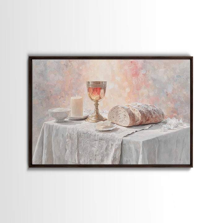 Heavenly Lily Calm – Framed Canvas Print – Christian Art Canvas – Christian Wall Art – Christian Painting – Christian Decor – Christmas Wal