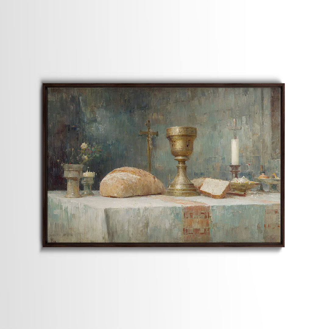 Chalice of Peace - Framed Canvas Print - Christian Art Canvas - Christian Painting - Christian Wall Art - Jesus Painting - Christmas Wall A