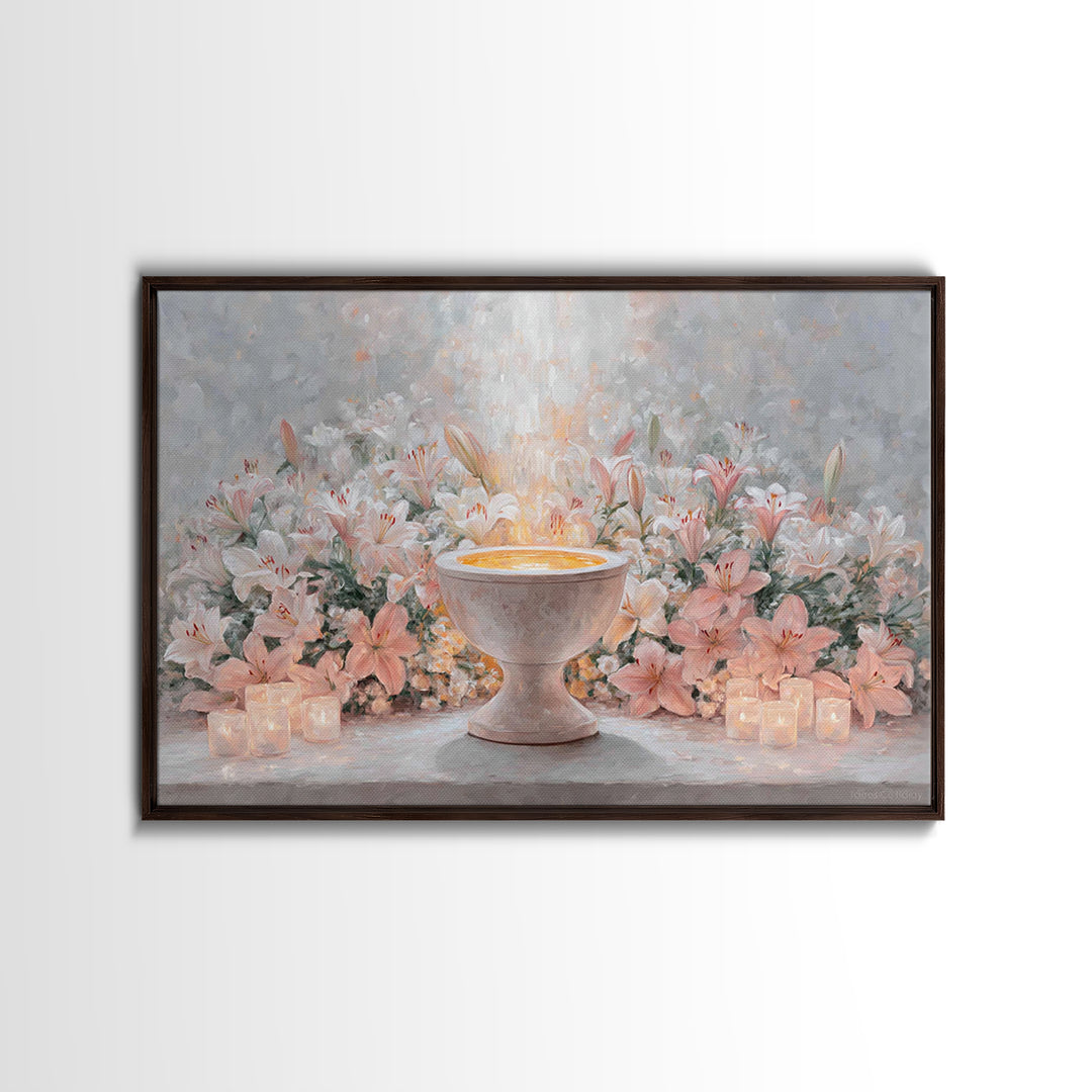 Angel’s Promise - Framed Canvas Print - Christian Art Canvas - Jesus Painting - Christian Painting - Christian Wall Art - Christmas Wall Ar