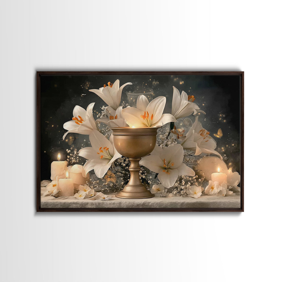Sacred Wonder - Framed Canvas Print - Christian Painting - Christian Wall Art - Christian Art Canvas - Jesus Painting - Christmas Wall Art