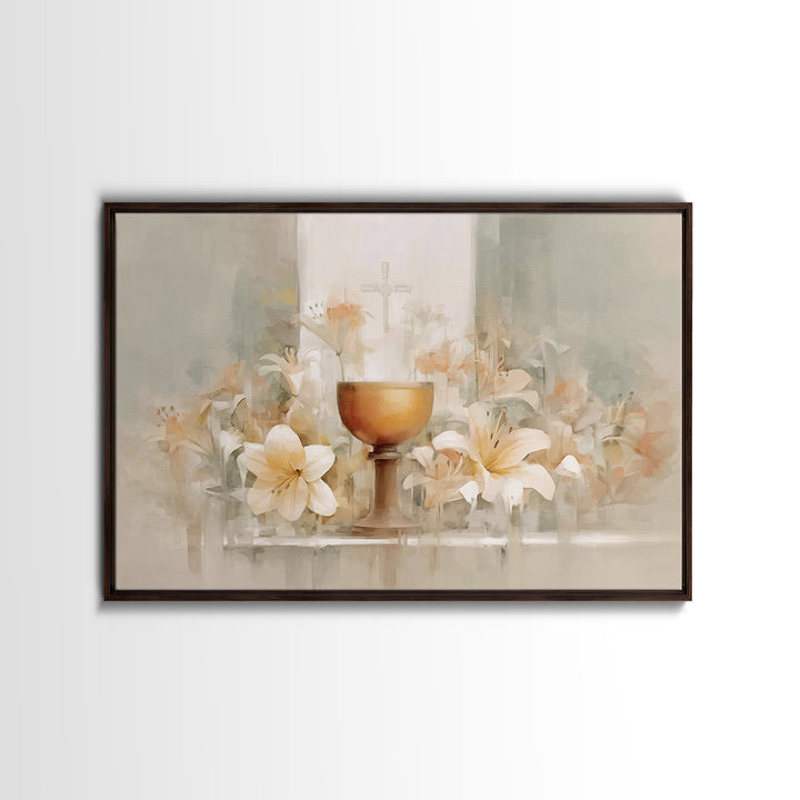 Winter Reverence - Framed Canvas Print - Christmas Wall Art - Christian Painting - Jesus Painting - Christian Art Canvas - Christian Wall A