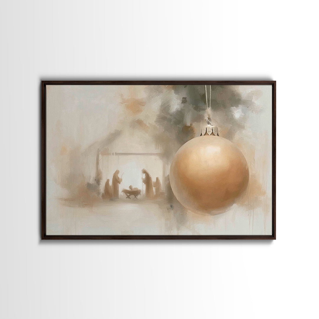 Crown Of Sorrows – Framed Canvas Print – Christian Christmas Art – Christian Wall Art – Christian Art Canvas