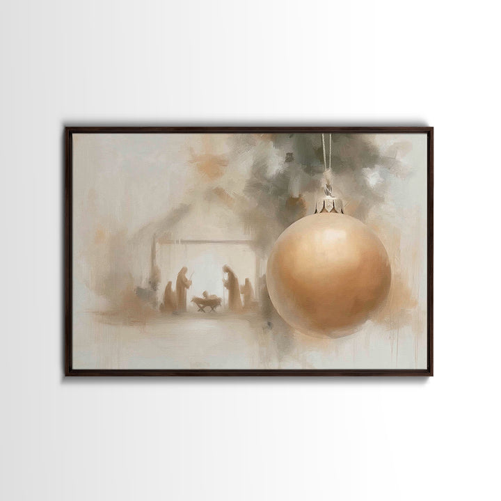 Crown Of Sorrows – Framed Canvas Print – Christian Christmas Art – Christian Wall Art – Christian Art Canvas