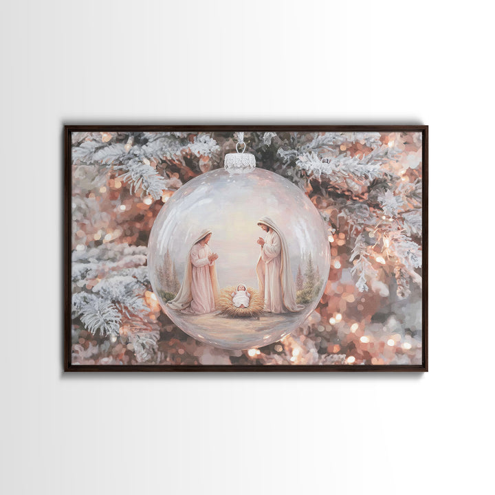 Heavenly Chorus | Framed Canvas Print | Christian Art Canvas | Christian Christmas Art | Christian Wall Art