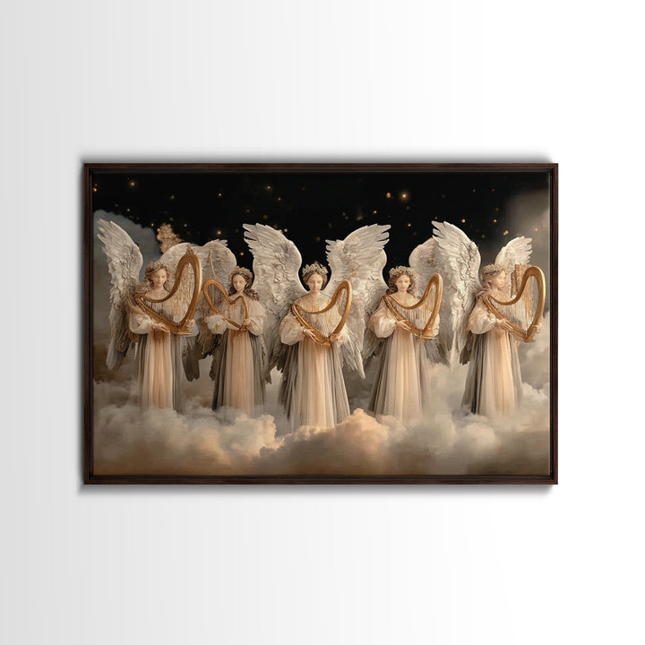 Starry Manger, Framed Canvas Print, Christmas Art, Christian Christmas Art, Christian Art Canvas, Christian Wall Art, Christmas Art Prints