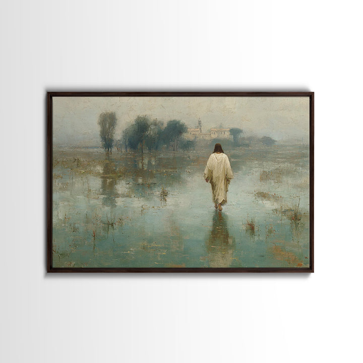 Quiet Nativity – Framed Canvas Print – Christmas Wall Art – Christian Art Print – Christian Christmas Art – Christian Decor – Christmas Art
