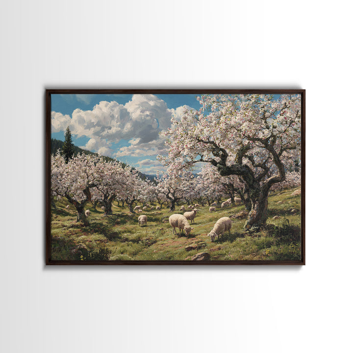 Springtime Blessing | Framed Canvas Print | Christian Wall Art | Christian Art Canvas | Modern Christian Art | Pastoral Scenery | Christian