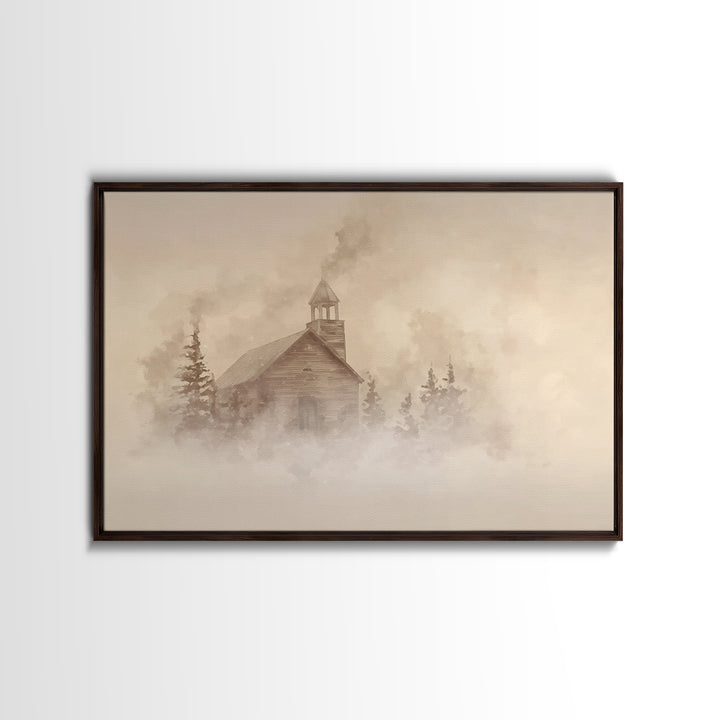 Cloudwalk Reverence – Framed Canvas Print – Jesus Painting – Christian Art Canvas – Subtle Christian Art – Christian Paintings