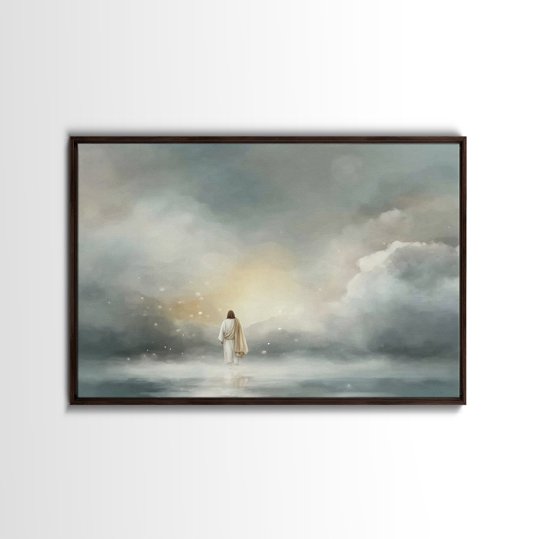 Peaceful Lily Rest, Framed Canvas Print, Christian Art Canvas, Christian Wall Art, Christian Art Print, Subtle Christian Paintings, Christi