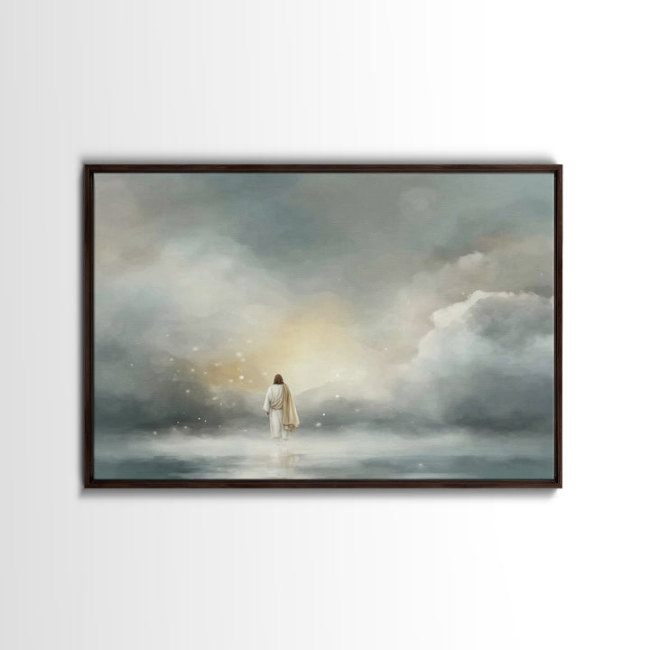 Peaceful Lily Rest, Framed Canvas Print, Christian Art Canvas, Christian Wall Art, Christian Art Print, Subtle Christian Paintings, Christi