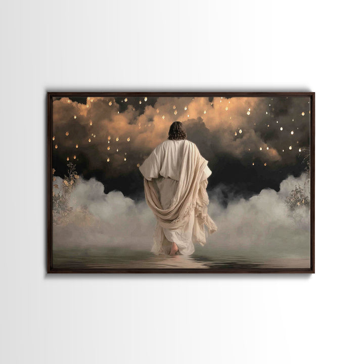 Graceful Meadow Cross – Framed Canvas Print – Christian Art Canvas – Christmas Wall Art – Jesus Painting – Christian Wall Art – Christian D