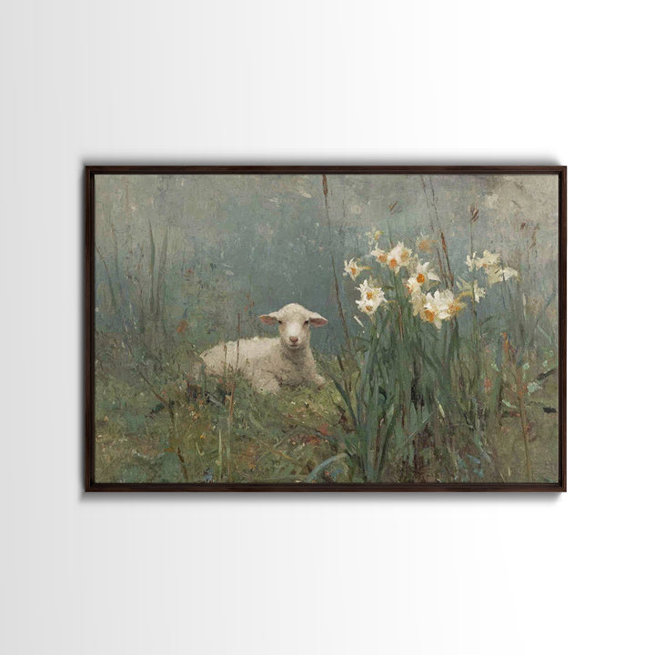 Blossoms Of Mercy | Framed Canvas Print | Christian Wall Art | Jesus Painting | Christmas Wall Art | Christian Decor | Christian Art Canvas
