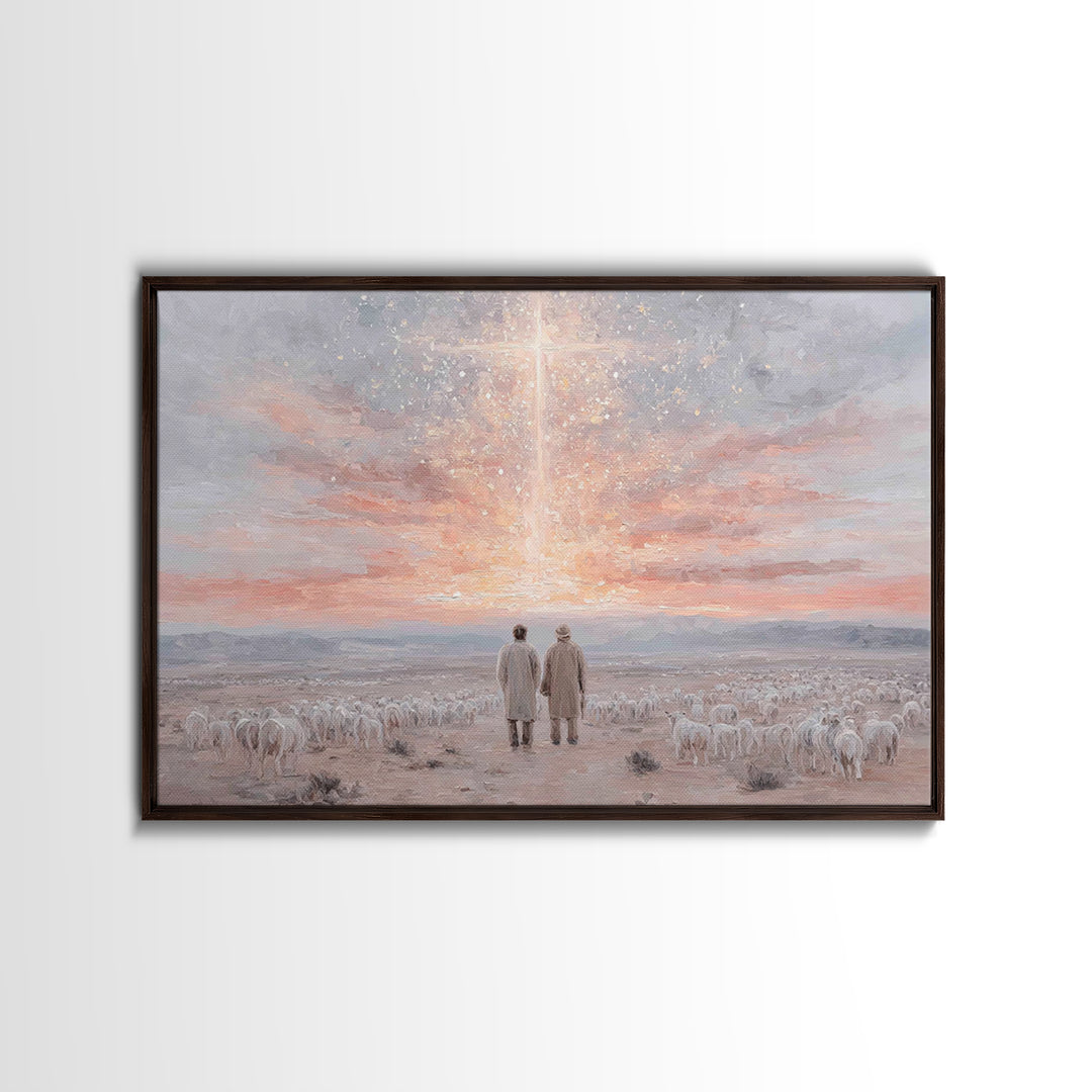 Dawn Of Promise | Framed Canvas Print | Christian Christmas Art | Christian Wall Art | Christian Art Canvas | Christmas Art Prints | Christ