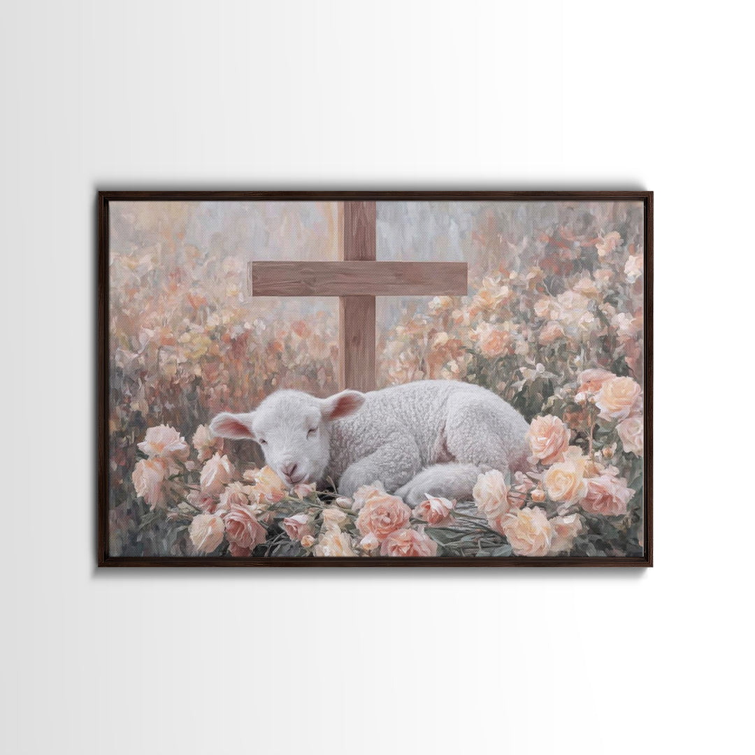 Nightfold Serenity – Framed Canvas Print – Christian Art Canvas – Christian Wall Art – Moody Christmas Art – Christian Decor – Christmas Ar