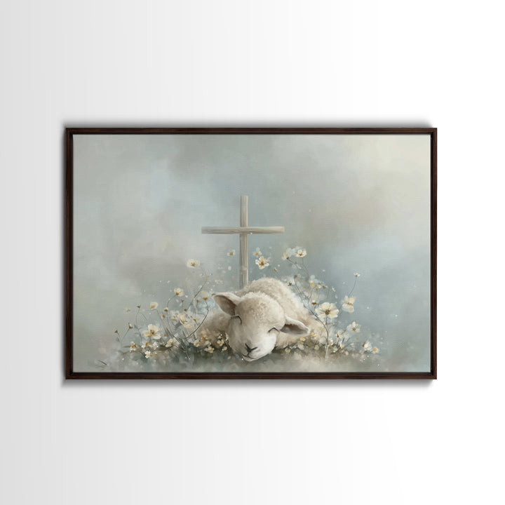 Field Of Redemption, Framed Canvas Print, Christian Art Canvas, Christian Wall Art, Abstract Christian Art, Christian Gift, Christian Chris