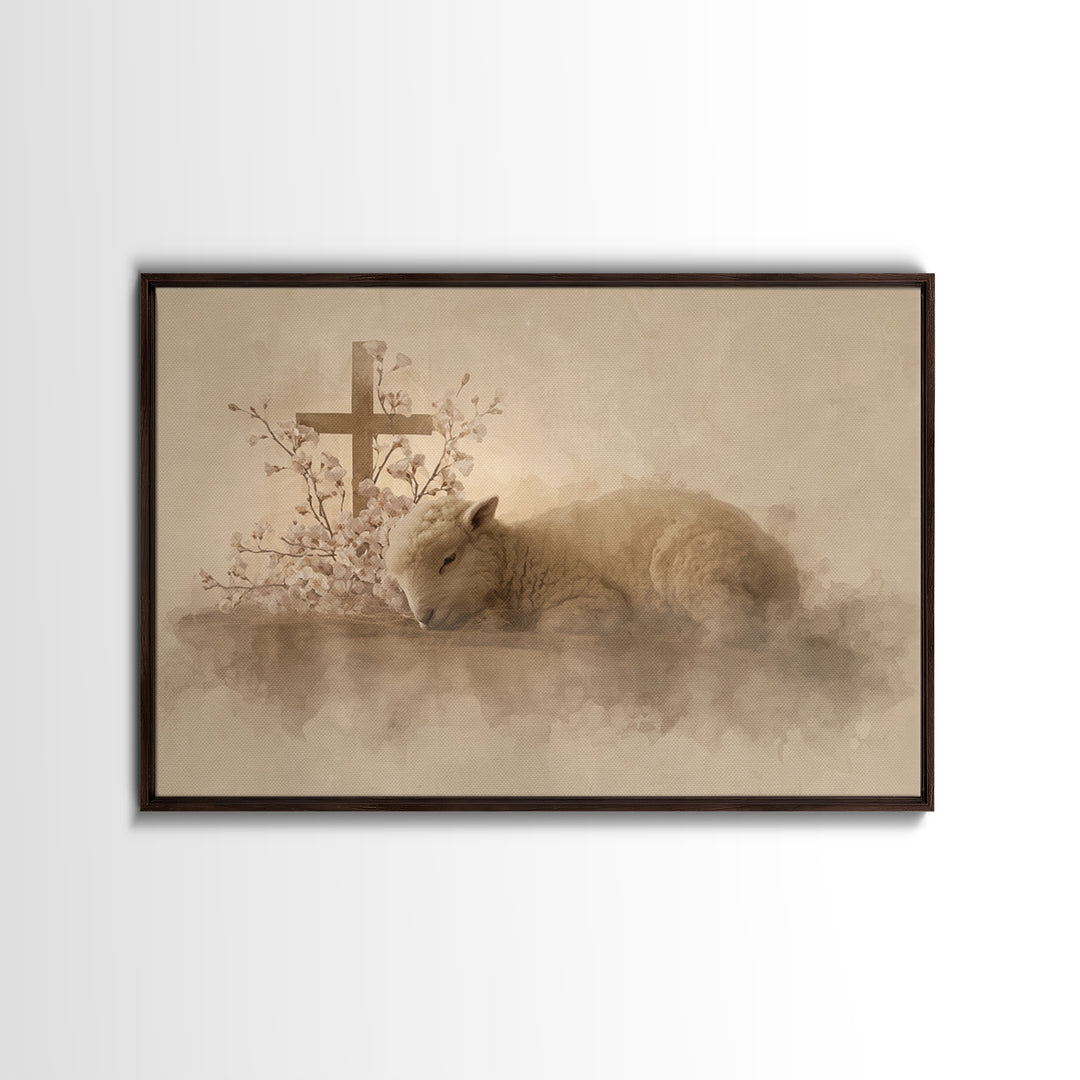 Heavenly Stillness – Framed Canvas Print – Christian Wall Art – Christian Art Print – Minimalist Christian Art – Christian Christmas Art –