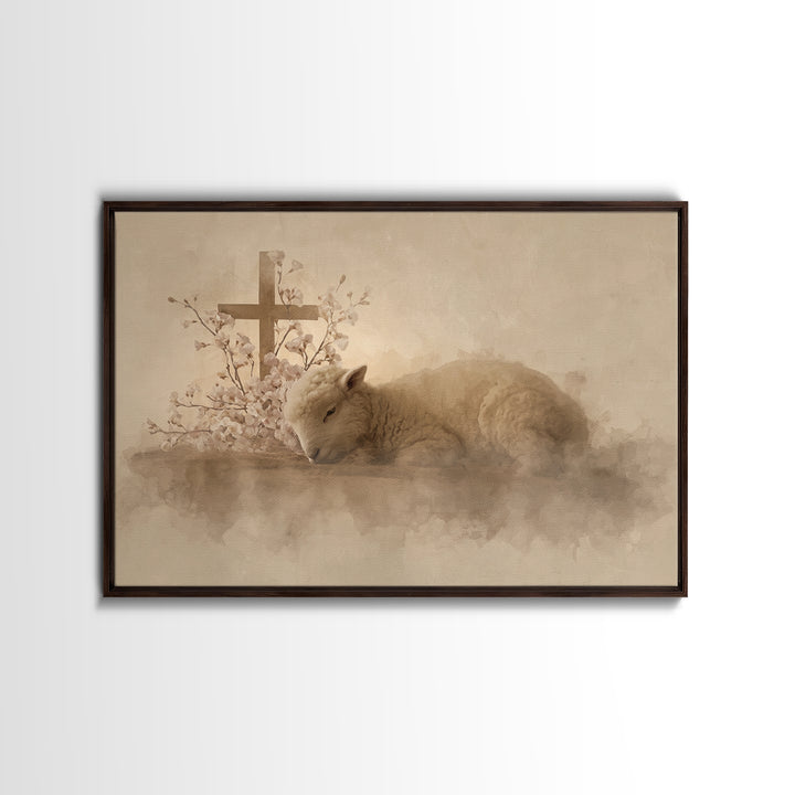 Heavenly Stillness – Framed Canvas Print – Christian Wall Art – Christian Art Print – Minimalist Christian Art – Christian Christmas Art –