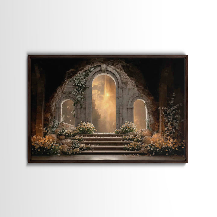Eternal Garden Light – Framed Canvas Print – Christian Decor – Christian Art Canvas – Unique Christian Art – Christian Wall Art – Christian